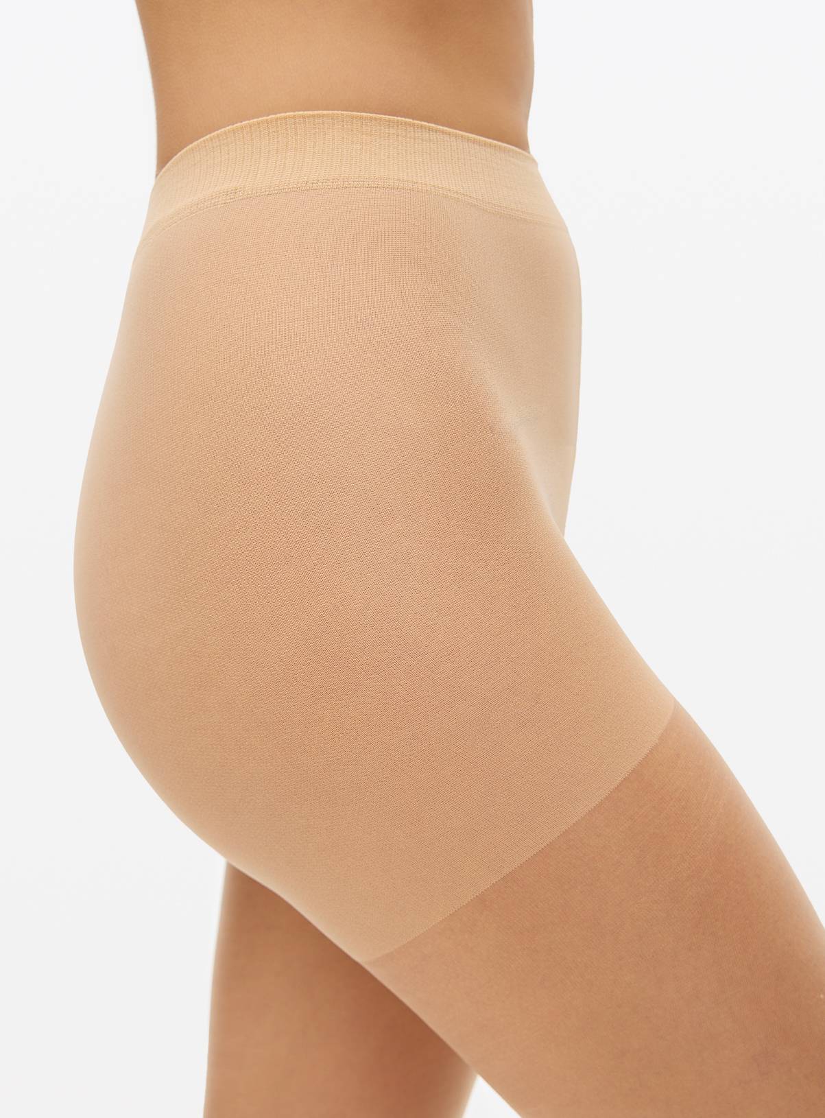 Caramel Nude 15 Denier Gloss Tights 2 Pack L - Image 3